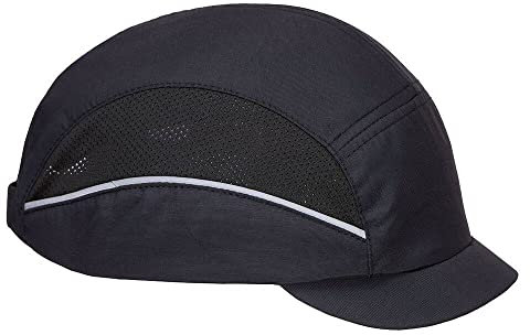 Portwest PS69 AirTech Work Safety Bump Cap with Micro Peak (Black)