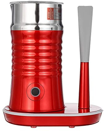 HMTE Electric Milk Frother and Steamer with Detachable Base Automatic Foam Maker for Coffee Latte Milk Foamer Warmer (Color : Gold) (Red)