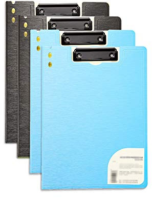 Planchettes à Pince A4 et Taille de la lettre Clipboard Clipboard SPECKBOOD PRINCIER DE PRESENTATION DE PRESENTATION DE DOSSIONS DE DOSSION DE DOSSIONS for CV / Entrevue / Office (4 pack) Clip Planche