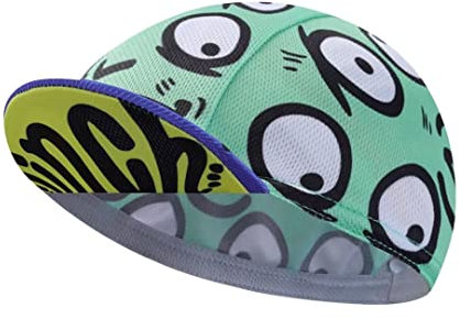 BikingBros Skull Cycling Cap - Polyester Skeleton Cycling Hat-Under Helmet - Funny Cycling Helmet Liner Breathable&Sweat Uptake One Size