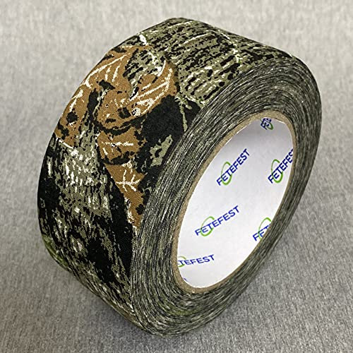 Fetefest Camo Tape, 2 by 30 Yards Real Premium Camouflage Tape Heavy Duty, Hockey, Water Resistant, Non Reflective (Maple, 30)