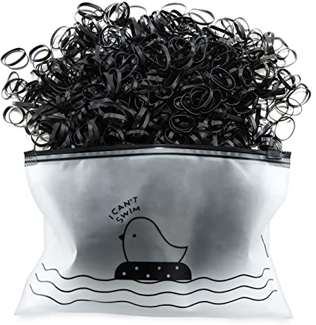 1000 Stück Haargummis Klein Schwarz ür Baby Kinder, Mini Haargummis Schwarz, Dünne Schwarz Kleine Haargummis, Kinder Baby Elastische Haargummi Black Mädchen(1000 Stück, Schwarz)