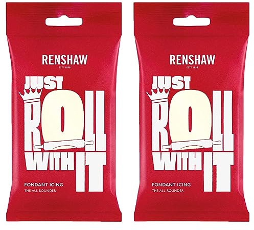 Renshaw Just Roll With It Fondant Icing - Ivory, 1 kg (Pack of 2)