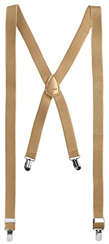 BomGuard Herren Hosenträger X Form 2,5cm,beige