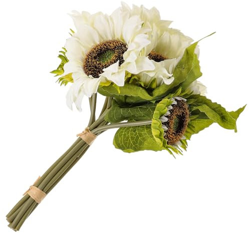 HOMSFOU Künstlicher Sonnenblumenstrauß Für Hochzeiten Realistisches Bouquet Für Bräute Dekoration Für Feierlichkeiten Und Events Pflegeleicht Und Langlebig