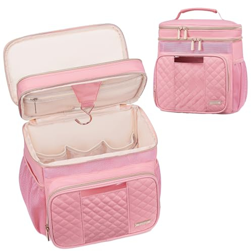 Tealari Large Toiletry Bag for Women Men,Bathroom Bag,Water Resistant Shower Bag,Makeup Bag,Portable Shower Caddy for College Dorm,Hanging Travel Toiletry Bag with Transparent Waterproof Phone Pocket