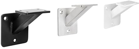 Natural Goods Berlin SLANT Handlaufhalter schwarz 4 Stück/moderne Geländerhalterung für innen & außen/stilvolle Halterung für Handlauf aus massivem Metall/Halter für Handlauf zur Wandmontage