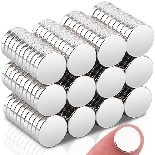 120 Stück Neodym Magnete Extra Stark, 10x2mm Kleine Runde Magnete für Whiteboard, Magnettafel, Pinnwand, Kühlschrank, Handwerk