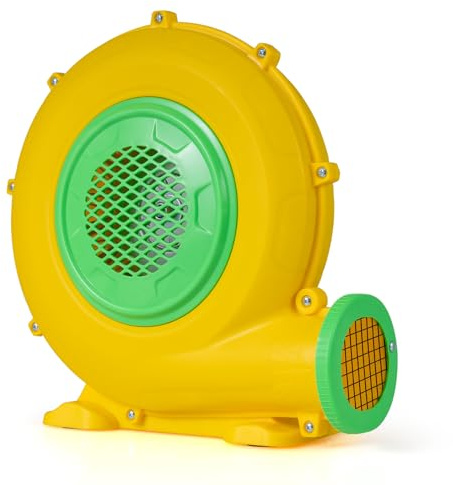 COSTWAY Gonfleur Électrique 550W avec Poignée Pratique & Piquets de Sol, Pompe à Air Électrique avec Cordon 4m & Couvercle en Maille, Souffleur d'air pour Château Gonflable & Toboggan (550W)
