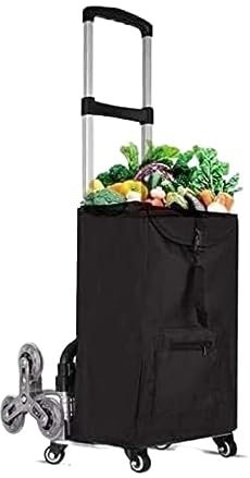 RUVOO Einkaufswagen Treppensteiger Trolley Einkaufswagen, Faltbar, Einkaufswagen, Leichter Einkaufswagen, Tragbar, Für Treppensteigen Einkaufstrolley Klappbar