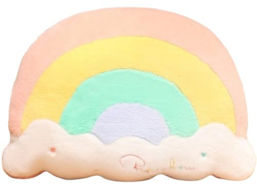 champracer Kuschelkissen Sternkissen für Kinder, Höhere Qualität Weiche Flauschige Sternform Zierkissen Sofakissen, Plüsch Kissen,Dekokissen für Kinderzimmer Schlafzimmer (Regenbogen)