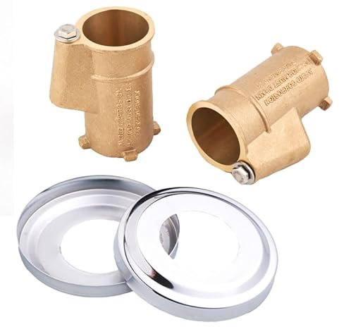 Swimcare Anclaje de escalera de latón con escudo de soporte seguro para piscina, (paquete de 2)
