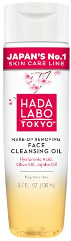 Hada Labo Tokyo White – Huile nettoyante visage à l'acide hyaluronique, hydratation pour peau sensible 400 ml
