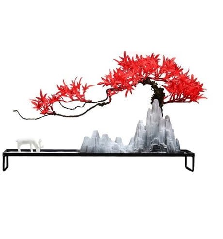 FAJNUZI2024 Künstliche Bonsai Büro Kreative Hause Kaffee Tisch Dekoration Simulation Baum Landschaft Zen Landschaftsbau Wohnzimmer Eingangsbereich Schrank Künstliche Bonsai Kunstbaum Bonsai