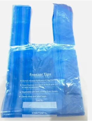 Food Storage Bags with Tie Handle, Medium, Pack of 50, Freezer Safe