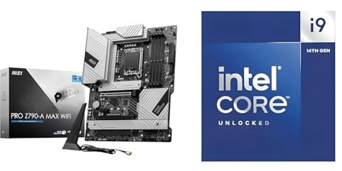 MSI PRO Z790-A MAX WIFI Motherboard ATX - Supports Intel 12th & 13th Gen Core Processors + Intel® Core™ i9-14900K Desktop Processor 24 cores