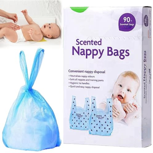 Sacos Desechables para Pañales,Bolsas de Basura para Pañales de Bebé,Bolsas para Pañales Desechables,Bolsas para Cubos de Basura para Pañales,Bolsas de Basura para Mascotas