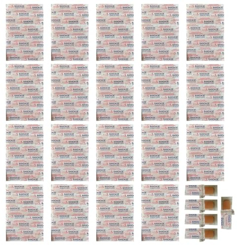 Kustimantu Bendaggi per ferite, adesive - 100 pezzi Bendaggi adesivi in flessibile impermeabili,Patch di banda atletica igienica e traspirante per amici, famiglie
