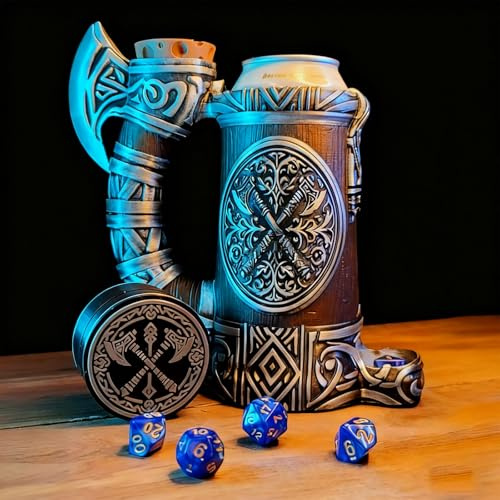 DND Mug Dice Tower Set,DnD Dice Cup with Storage,12/16 Oz Beverage Holder,