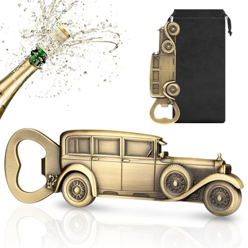 LKKCHER Ouvre-Bouteille Voiture de Collection, Cadeaux Voiture Ancienne, Cadeau Bière Vintage Hommes, Cadeau Fête des Pères, Cadeau Noël Hommes, Papa, Grand-Père, Amateur de Voitures Classiques