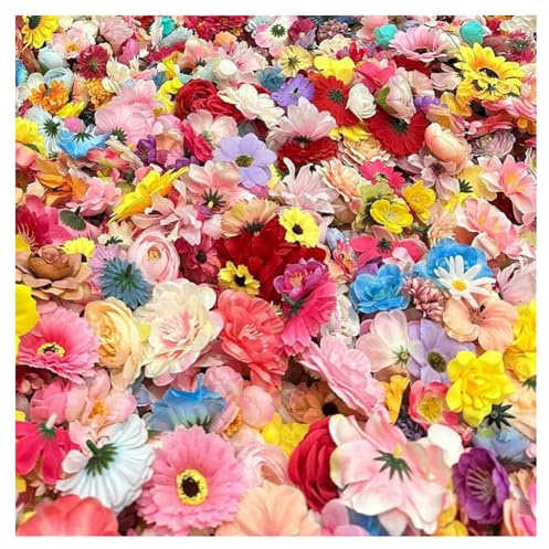GreatRise Guirnalda de flores artificiales, paquete de materiales, mezcla de flores de seda para manualidades, cortina de flores, guirnalda de flores para boda, Navidad, fotos, puerta, decoración de
