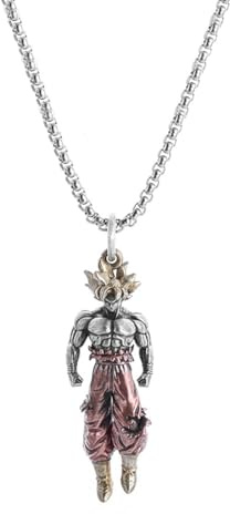 GNHG Collier Goku,DBZ Collier pour Homme avec Pendentif,60 CM Dragon Balle Chaîne de Jeu de Rôle Cosplay,Cadeau Parfait pour les Amateurs d'anime