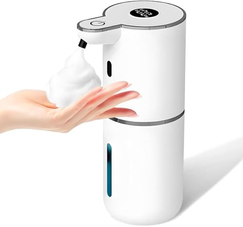 Dispenser Sapone Automatico, dispenser automatico sapone, 380 ml Dispenser Sapone Liquido con Sensore di Movimento Infrarossi, Ricaricabile Tramite USB, Impermeabile IPX5, Adatto per Cucina, Bagno