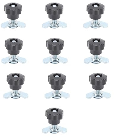 aqxreight Lot de 10 Goujons Filetés en L, en Acier au Carbone, Couleur Argent, Filetage M8, Double Goujon, Adaptés aux Camionnettes et Pick-ups (40)