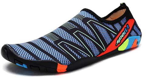 Wtharosa Chaussures Aquatiques Unisexe à Séchage Rapide pour Plage Natation Surf Piscine Randonnée Vélo Yoga Gym Sport Outdoor,186 Royal Blue,40 EU