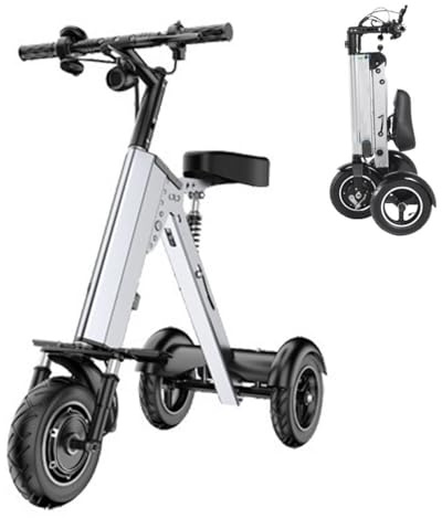 Electric Adults Trike Tricycle,Foldable Powered Mobility Scooter with Seat,3 Speed Adjustment LED Display,10-Inch Tires 36V 10AH Battery – Perfect for Seniors Travel & Daily Use
