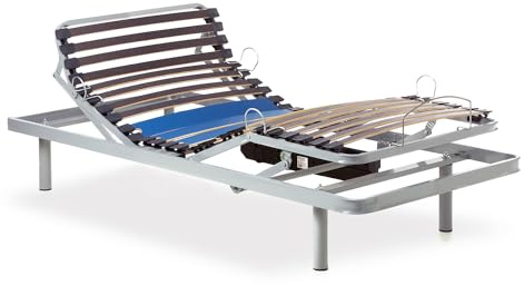 Gerialife® Verstärktes elektrisches Lattenrost (80x200, Kabellose Fernbedienung)