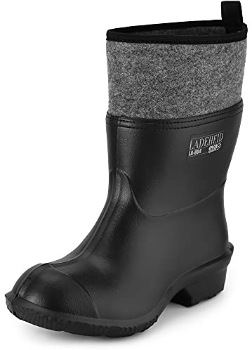 Ladeheid Bottes de Pluie Thermiques en EVA Homme LA-804 (Noir, 38 EU)