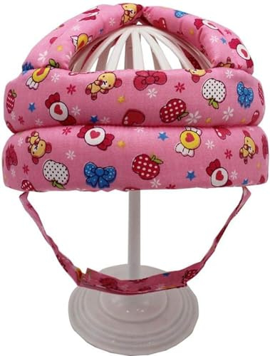 CUSMA Casque De Sécurité pour Bébé, Casquette De Protection Réglable pour Tout-Petits, Casque De Sécurité Souple, Chapeau De Protection De Tête Anti-Chute Et Anti-Collision pour Bébé,C