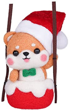 Lurrose 1ensemble Kit De Feutrage à Aiguille Pour Décorations De Noël De Pendentifs Laine Pour Adultes Activité Manuelle Créative Et Amusante