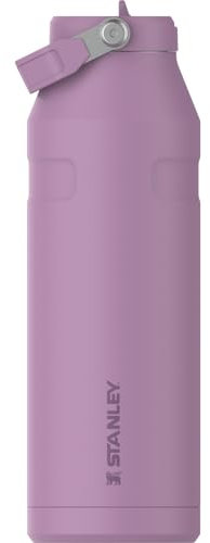 Stanley IceFlow Flip Straw 2.0 Water Bottle 50 oz | Built-In Straw with Larger Opening | Lightweight and Leak Resistant | Insulated Stainless Steel | BPA-Free | Lilac