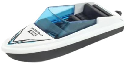 MotiveTech Mini Speedboat Model, Desktop Ornament, Alloy Simulation Speedboat for Kids, White