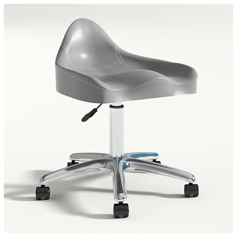 LQVAIPT Sgabello da sella ergonomico con ruote, regolabile in altezza e girevole for uso in clinica, ufficio e salone(C)