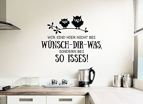 Grandora W1244 Wandtattoo Spruch Wir sind Hier Nicht bei Wünsch dir was... schwarz (BxH) 29 x 23 cm