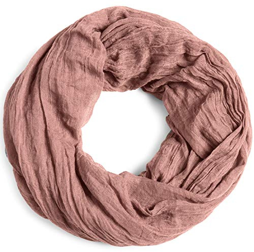 Caspar SC432 Damen Vintage Loop Schal, Farbe:altrosa, Accessoires:One Size