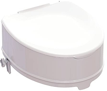 Identités, Réhausse WC Modèle Ibiza, Forme anatomique confortable, Fixation rapide et sans outil, Entretien et désinfection facile, Améliore la sécurité aux WC, Hauteur 15 cm, Avec couvercle