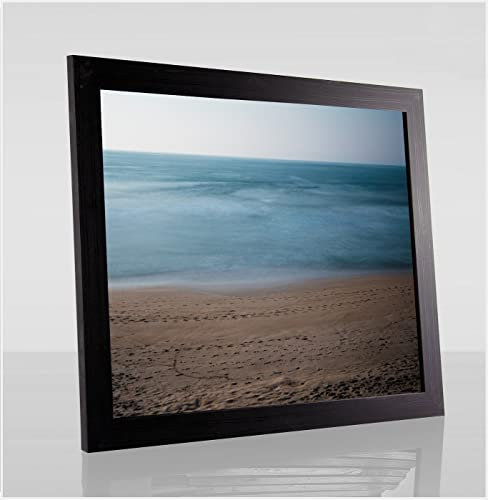 1a Bilderrahmen Monzetta Schwarz gemasert 37,5 x 98 cm kantig Puzzle modern stabil eckig hochwertig preiswert mit klarem Kunstglas