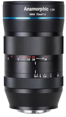 SIRUI 75 mm F1.8 1,33X APS-C Objectif cinéma anamorphique(Z-Mount) pour Z6/Z7/Z FC