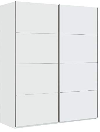 Habitdesign Armario Ropero 2 Puertas Correderas, 200x150x60 (AltoxAnchoxFondo - en cm), Color Blanco Artik, Modelo Hera