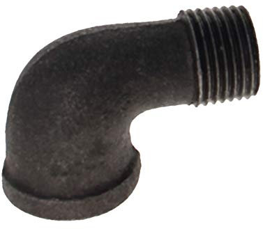MroMax Rohrbogen, G1/2 Rohrgewinde, Rohrnippel, bauen Sie Vintage DIY Regale, Steampunk-Möbel, grau-schwarz, 4 Stück