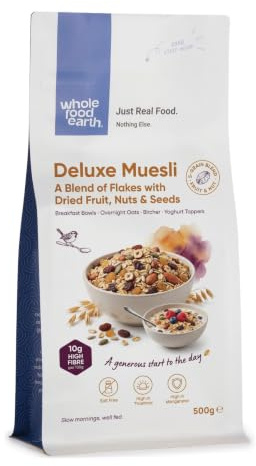 Deluxe Muesli - A Blend of Flakes with Dried Fruit, Nuts & Seeds 500g