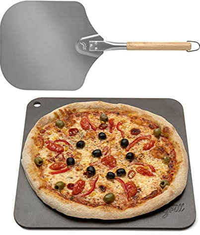 Pizza Steel PRO by Hans Grill | XL 1/4 Thick Square Conductive Metal Baking Steel for Oven and BBQ Cooking Pizzas | Bake and Grill Bread and Calzone with our Cast Iron Pizza Stone