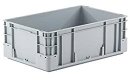 Provost Bac gerbable norme europe poignées fermées gris 40L - 60 x 40 x 22cm