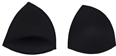 Merceria Pour Toi... Coppia Inserti per Reggiseno Push up Imbottiti Taglia 1 2 3 4 Bianco Nero Nudo Bikini Abito Top Reggiseno Sportivo Coppe Triangolo Rimovibile da Cucire (2, Nero)