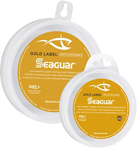 Seaguar Gold Label 20GL50 - Línea de Pesca 100% fluorocarbono, Resistencia a la Rotura de 20 Libras, 50 Yardas, Transparente