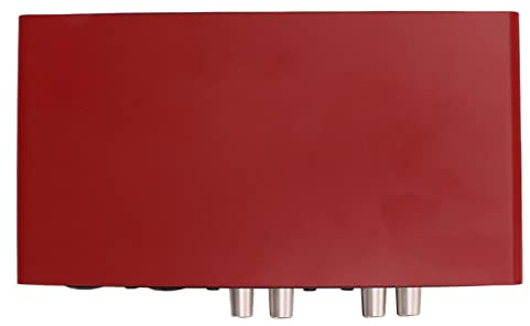 USB Live Sound Card, USB2.0 Drive Free Red Mini Low Cut High Pass Filter USB External Sound Card Digital Mixing for Guitar for Computer for Mobile Phone